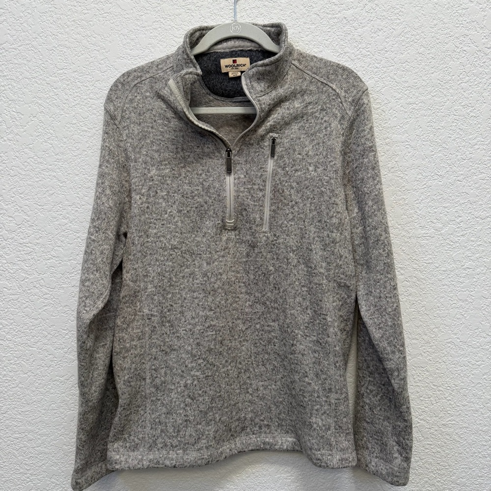 Woolrich Men's Gray Quarter-Zip Sweater